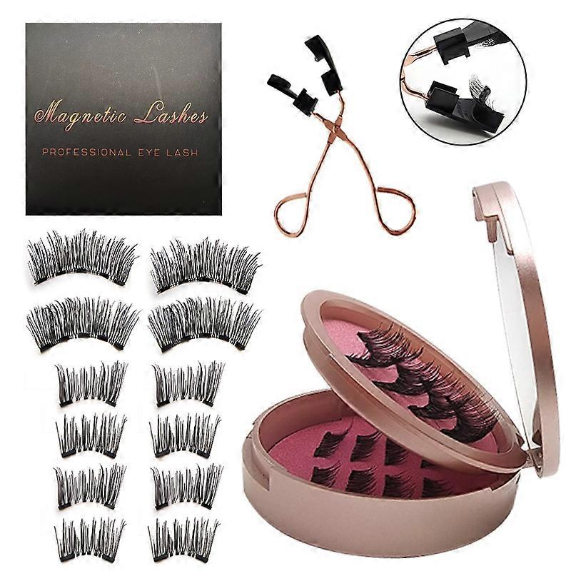 Magnetic false eyelashes with applicator6 pairs