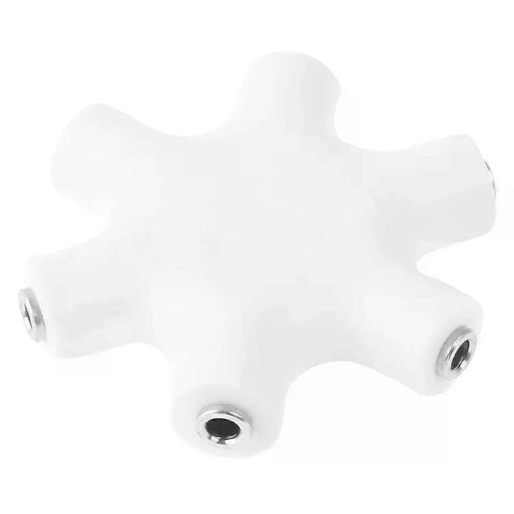 6-Port Audio Splitter Headphone Connector-Compatible with Phones,Tablets,& More |