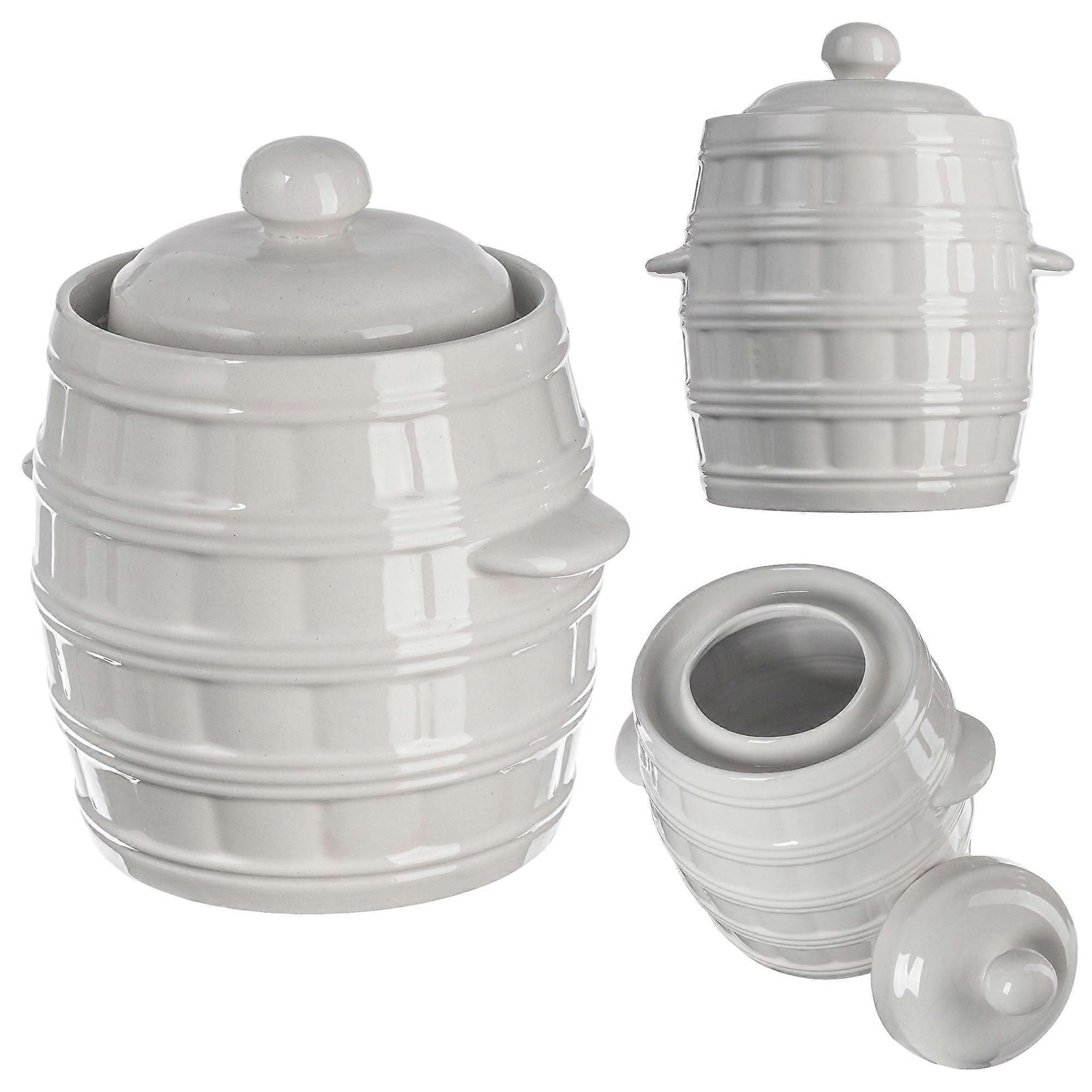 KADAX Barile di decapaggio per cavolo in gres 5L