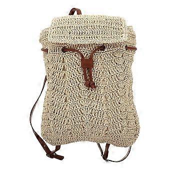 1pc prático saco de armazenamento moda senhora saco de ombro praia tecer mochila