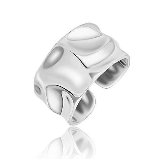 Finger Band Adjustable Opening Personality Polishing Neutral Style Decoration Solid Color Women Irregular Wavy