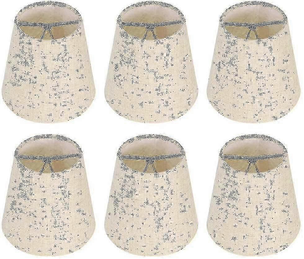 6-Pack E14 Clip-On Fabric Lampshades – Burlap Barrel Design, Sky Blue, For Chandeliers & Wall Lamps