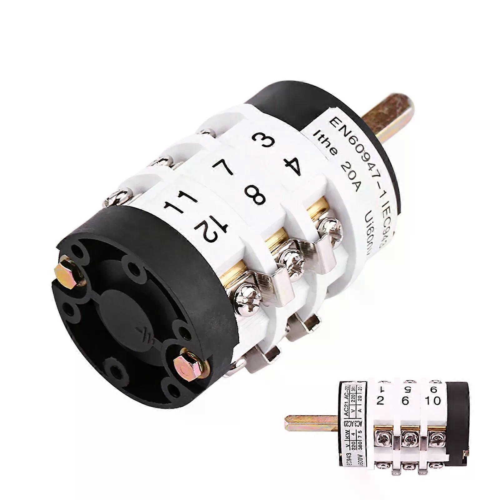 220V/380V 20A Car Tire Changer Metal Machine Motor Forward Reverse Switch Tool Motor Forward Reverse Switch Machine Motor Switch