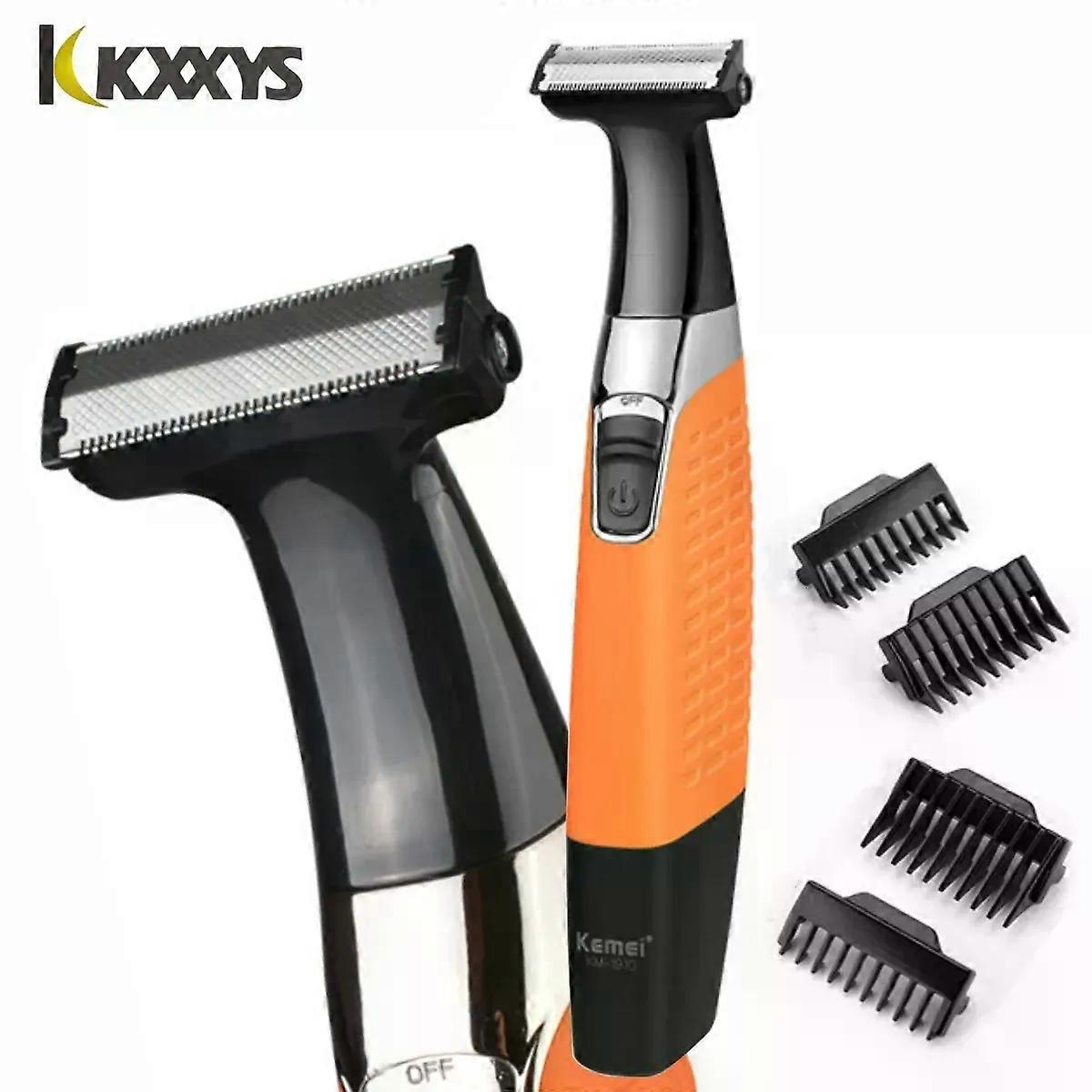 KM-1910 Waterproof Electric Shaver Eyebrow Trimmer USB Rechargeable Razor Men's Beard Trimmer Shaving Machine