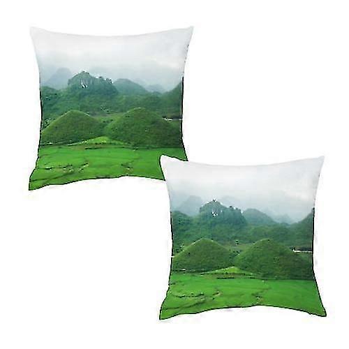 グラスフィールドアンドマウンテンスロー枕カバー