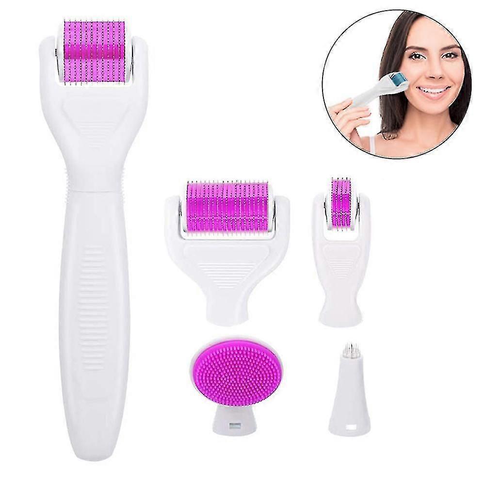 Rouleau de derma 6 en 1 en micro-aiguilles pour le soin du visage avec des micro-aiguilles