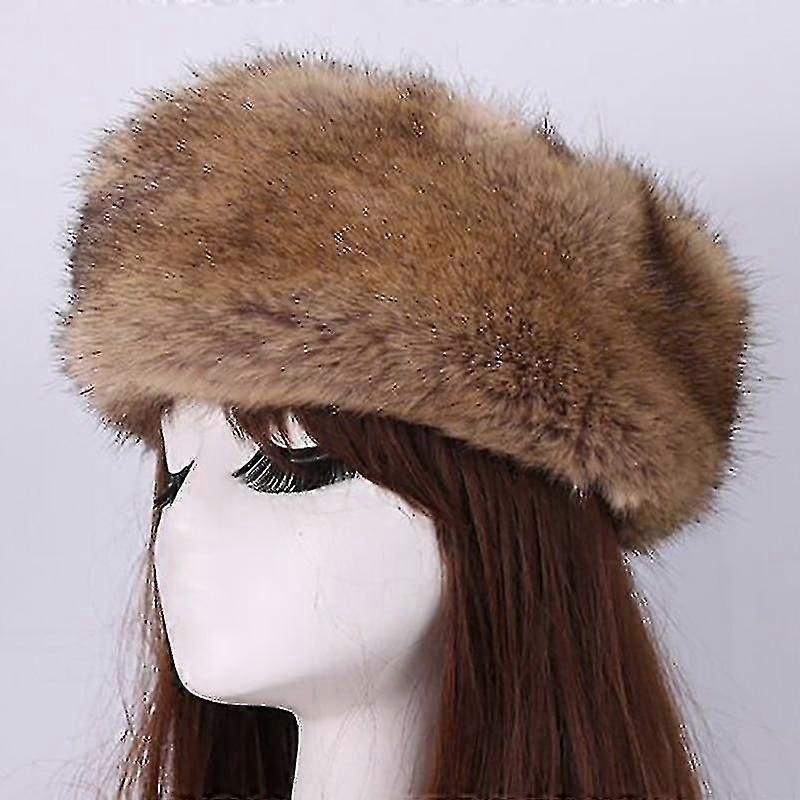 Vinter hårbånd Fluffy Kvinder Ski Hatte Cap