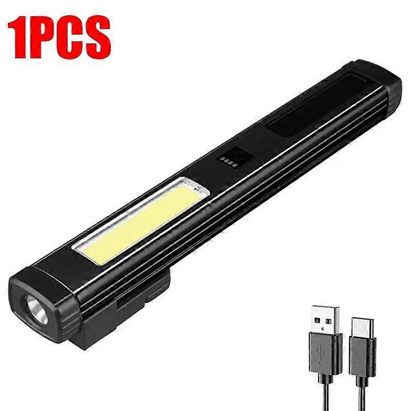 COB Magnetic Work Light USB Rechargeable LED Flashlight New Portable Lantern Camping Torch Car Repair Lamp With Built-in Battery