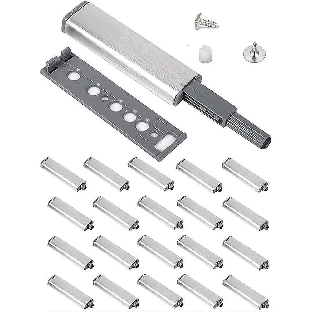 Cabinet Latch Door Drawer Push to Open Door Catches System Damper Buffer Catch Set Kit Pack of 20