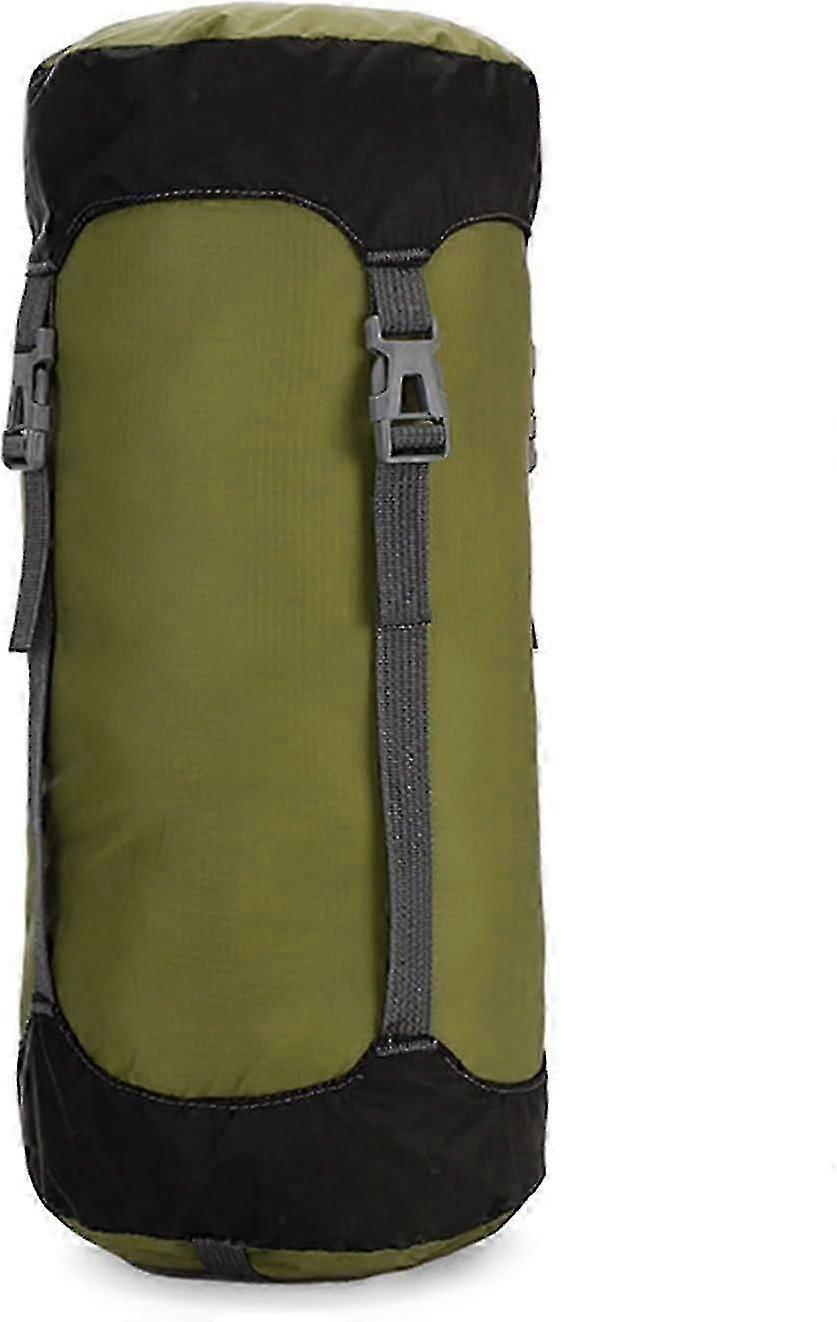 Compression Stuff Sack for Sleeping Bag,11L Lightweight Waterproof Compact Compression Nylon Stuff Sack StorageBag,Travel Compression Bag, Green_SZXM
