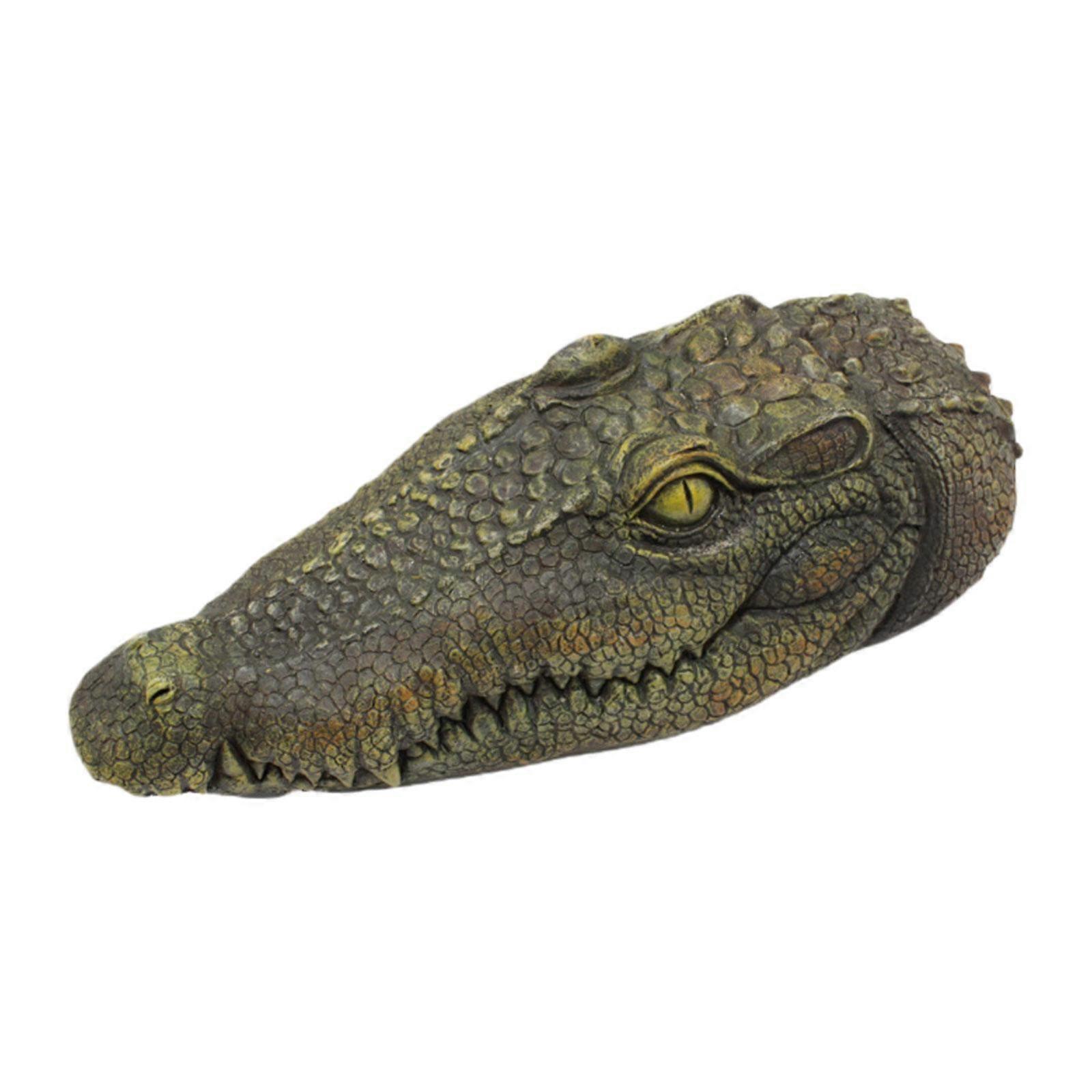 Floating Alligator Head Crocodile Head Decor for Spitter Pool Patio Koi Pond