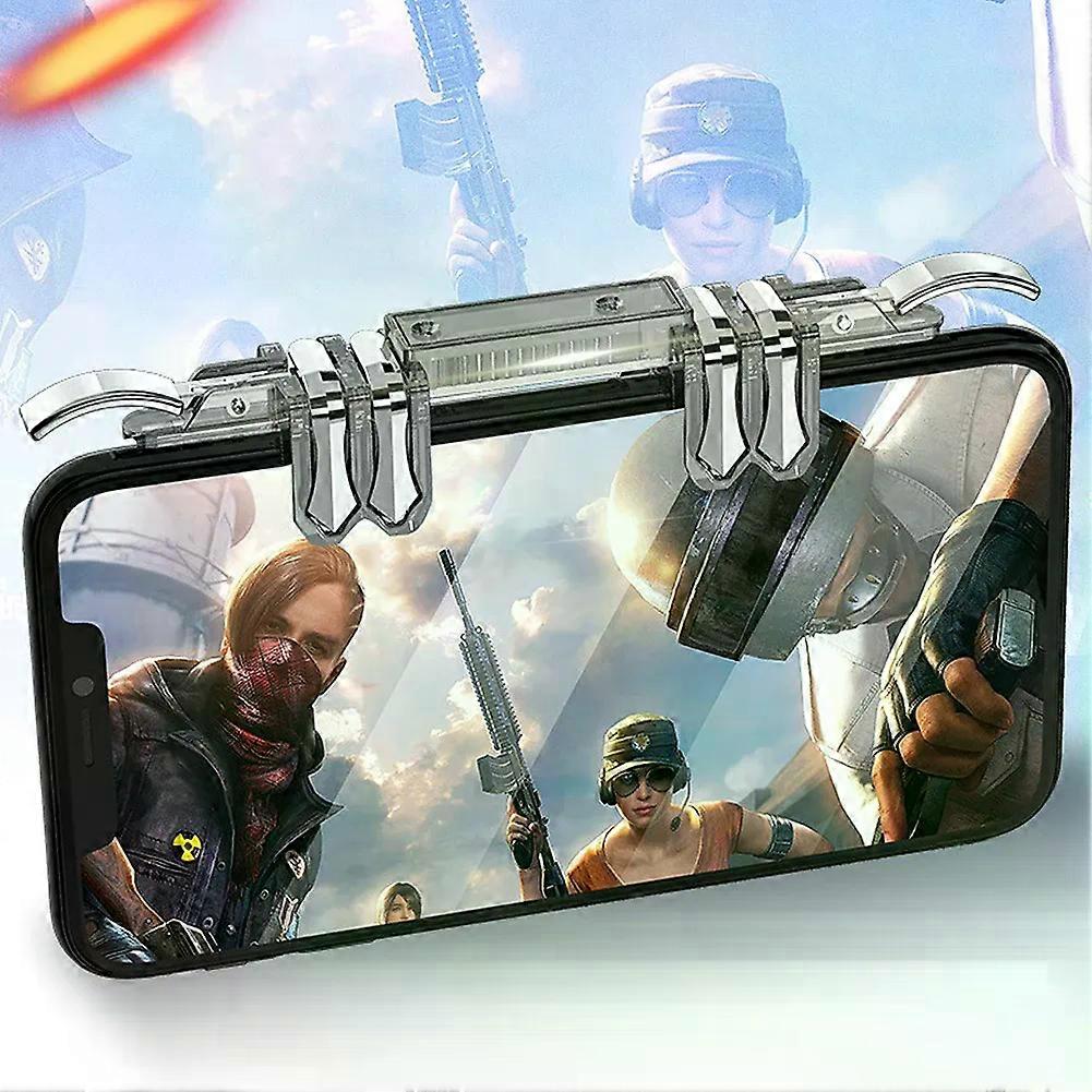 K19 Mobile Phone Gaming Trigger Controller Mobile Game Controller Gamepad Fire Button Handle compatible for  PUBG iOS Android Compatible