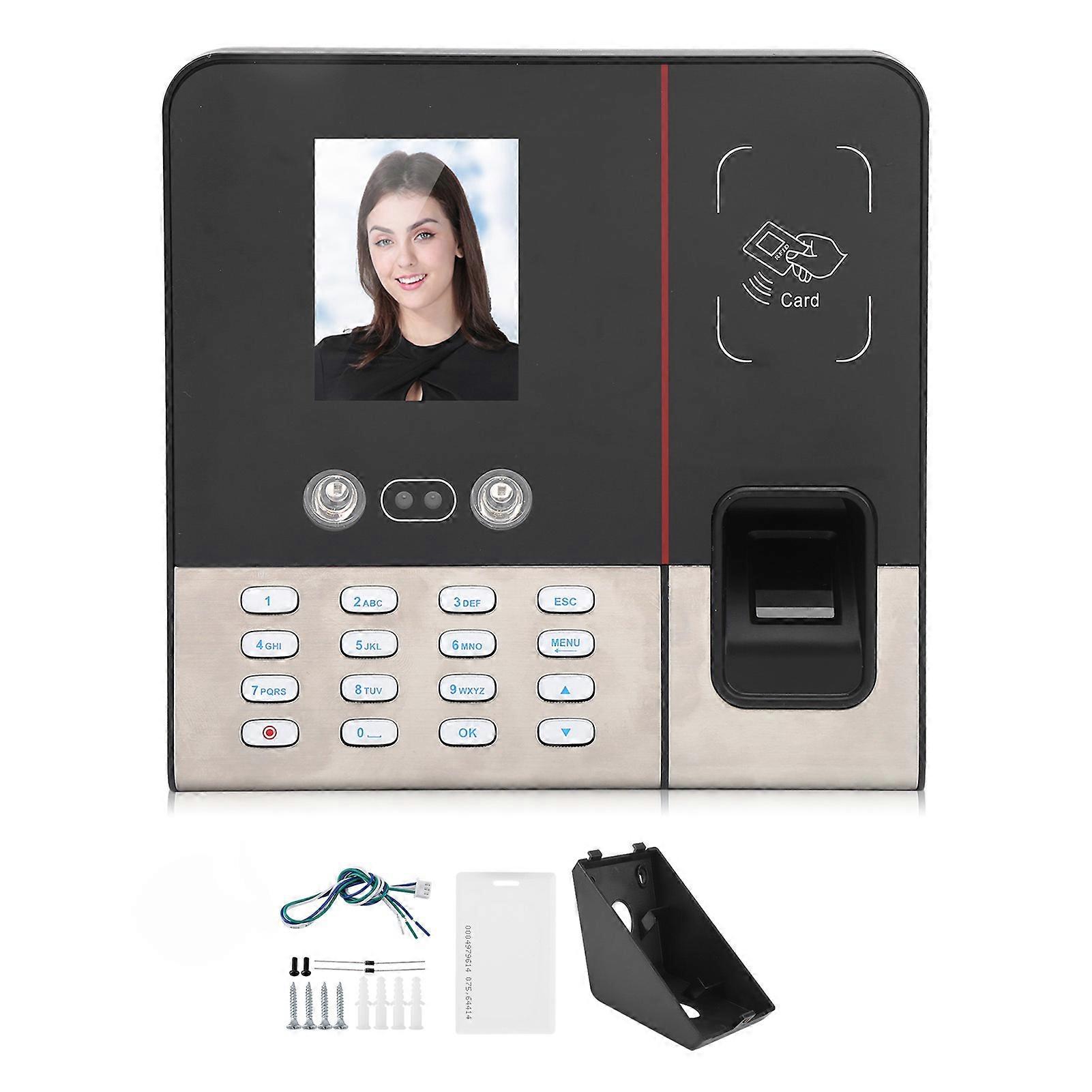 Time Attendance & Access Control System: Face, Fingerprint, 300K Records, Night Vision