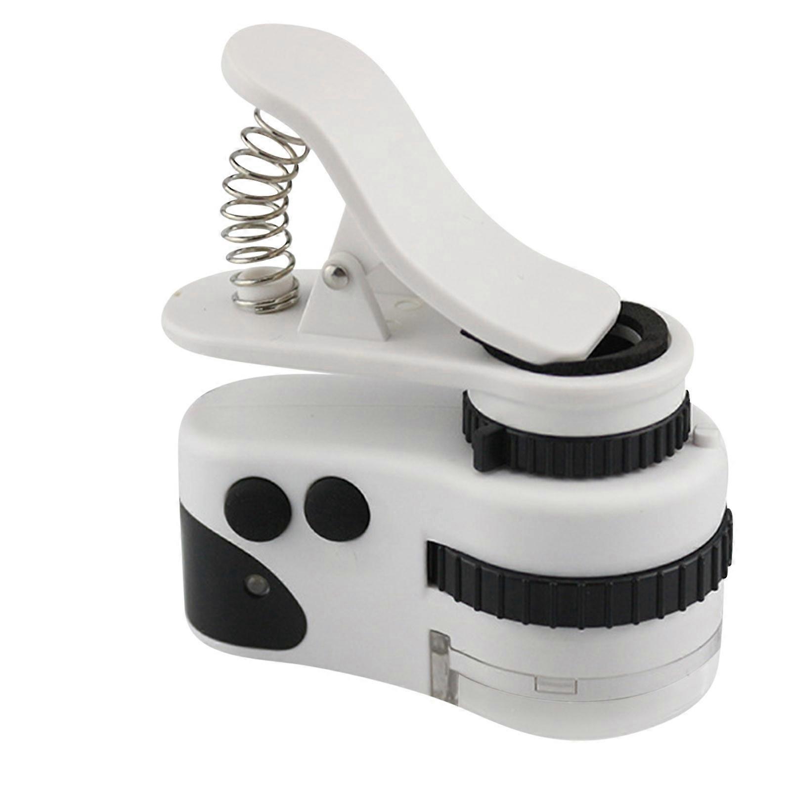 60X Universal Mobile Phone LED Microscope Magnifier With Clip