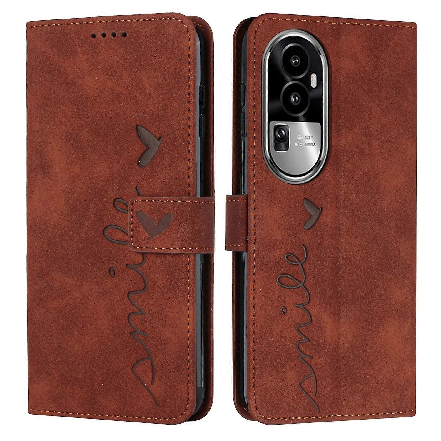 Skin Feel Heart Pattern Leather Phone Case