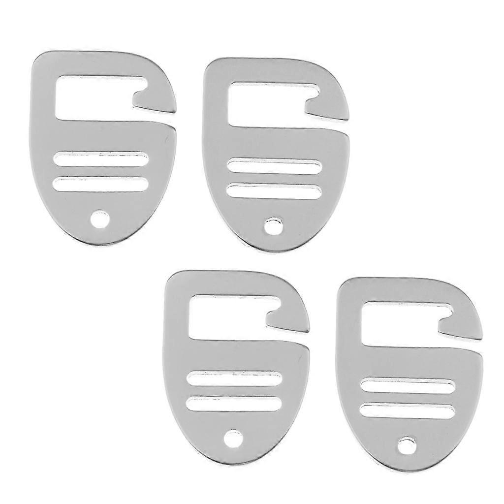 4x Kovová G háčková přezka Taktická, lehká a pevná 25mm stříbrná