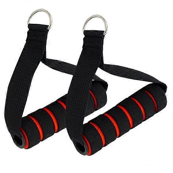 2-4pack de bandes de résistance poignée avec sangle en nylon solide noir et rouge