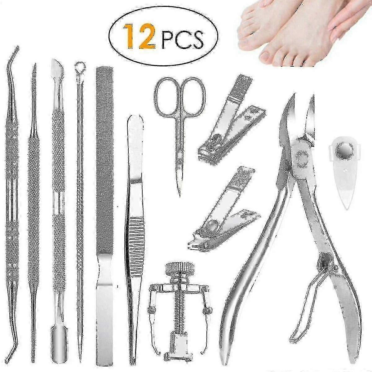 12pcs Professional Toenail Tools/set