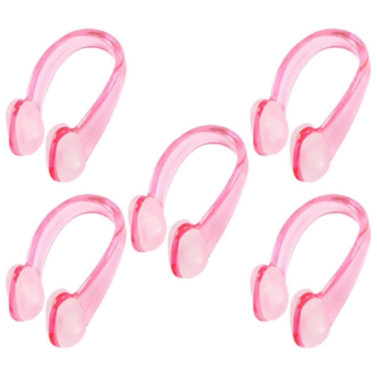 Pack of 5 Floating Nose Clip for Snorkelling Surfing Swimming Pink