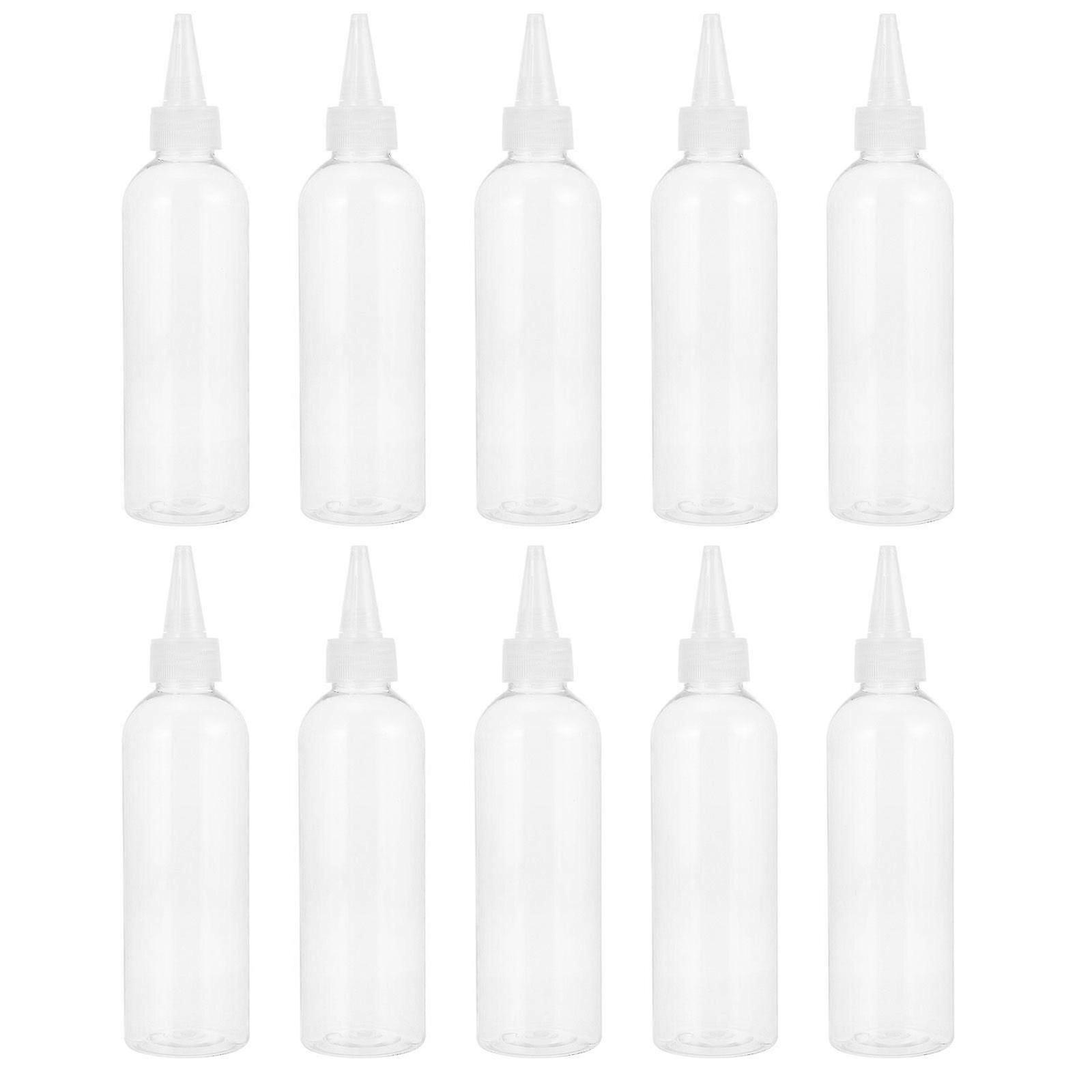 10pcs Multipurpose Squeeze Bottles 200ml Pointed Mouth Bottles Sub Bottle