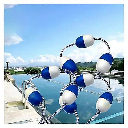 Professional swimming rope set for pools, floating lane divider Blue and white 42.7ft/13m