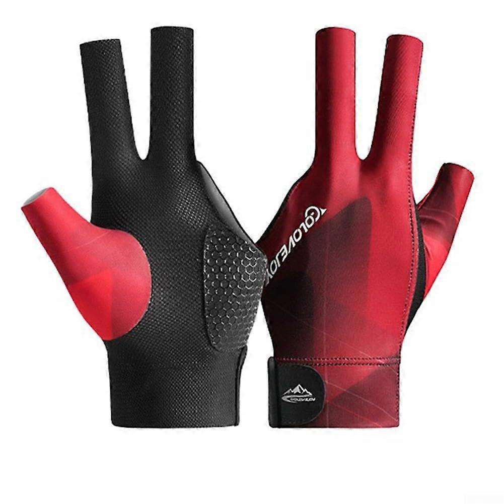 Cue Glove, Stable Grip, NonSlip Silicone Design, Smooth Rod Movement Links Red