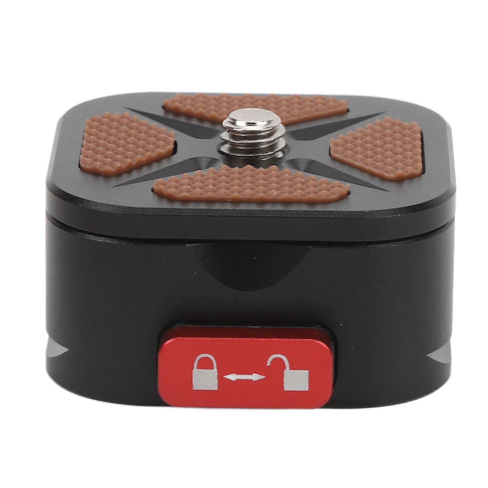 Quick Release Plate Aluminum Alloy Double Locking Quick Release System Camera Mount Adapter with 1/4 3/8 Inch Thread Hole for Tripod Stabilizer Type