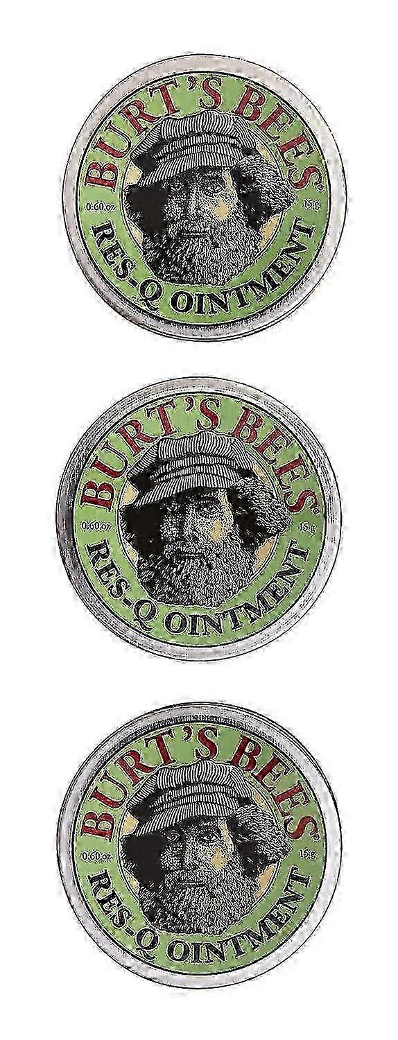 Burt's Bees 100%天然多目的Res-q軟膏、0.6オンス - 3個入りパック(パッケージは異なる場合があります)G