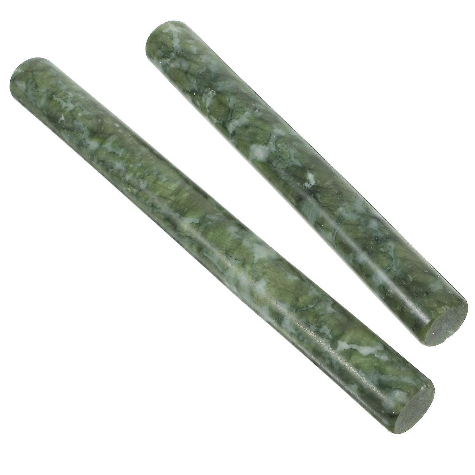 Non Stick Jade Rolling Pin 2pcs Set Ergonomic Handle for Baking, Dough, Pastries & Noodles with Smooth, Easy Clean Surface