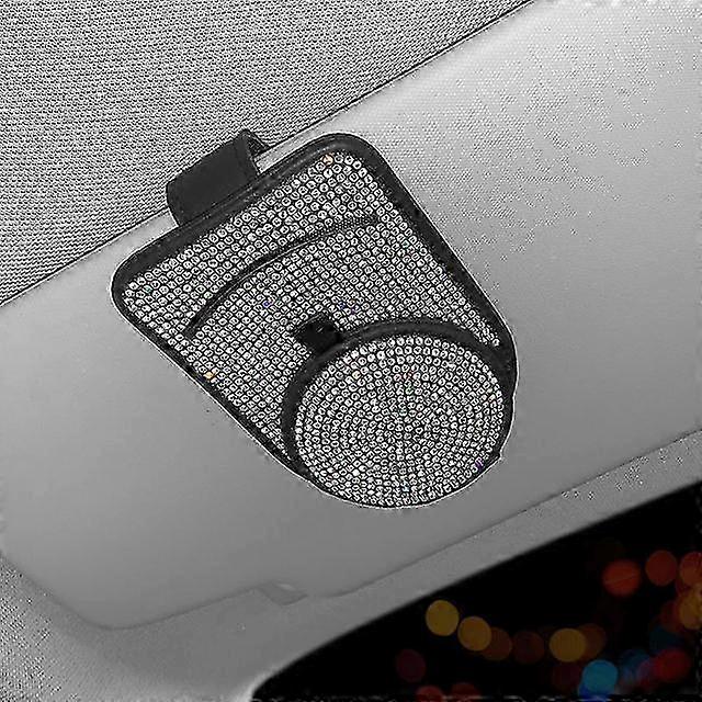 ファッションブリンブリンサングラスホルダークリップレザーオートサングラス眼鏡ホルダーチケットカードクリップカーバイザーオーガナイザー用-エッセンシャルアクセサリー