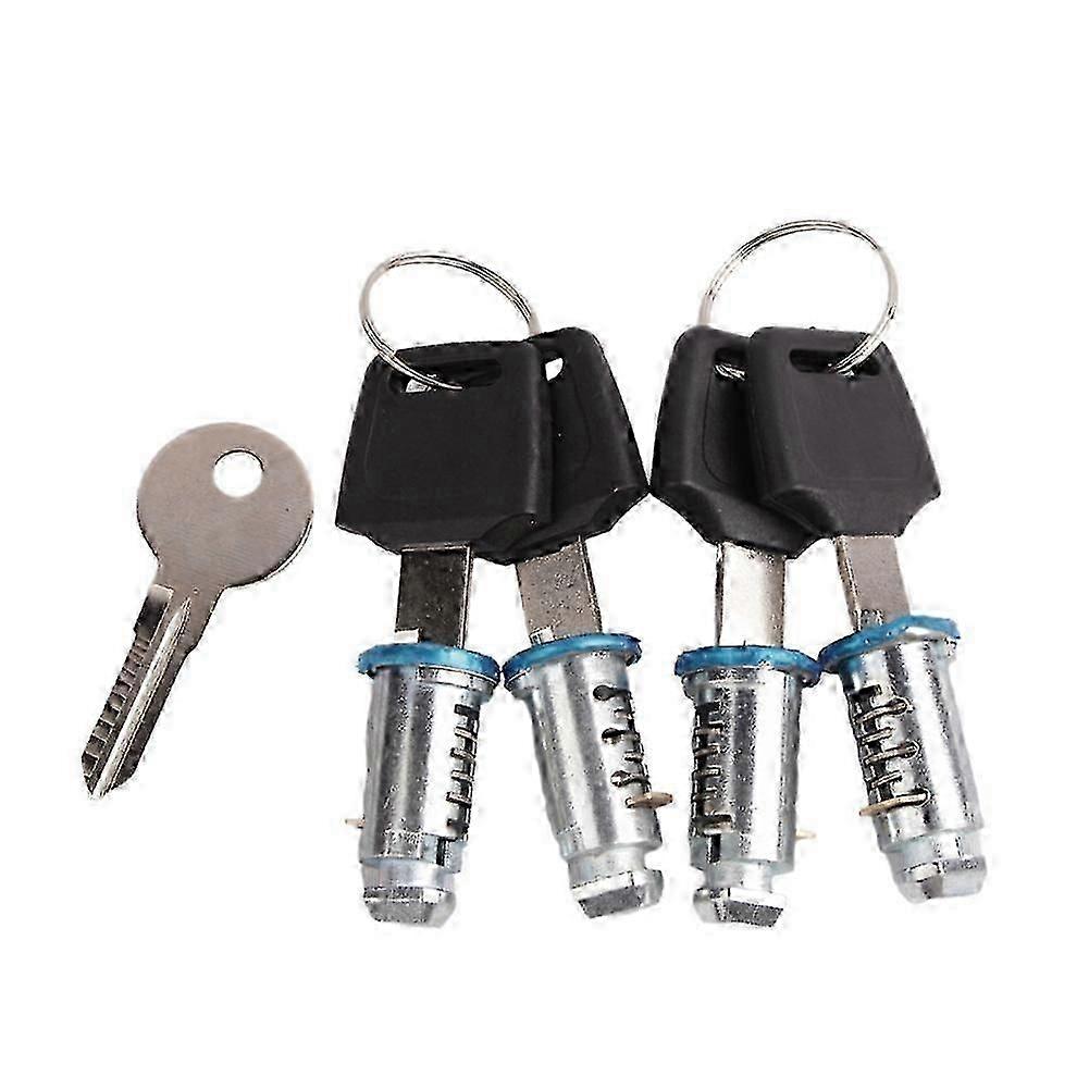 4 Pack Lock Cores One Key System Replacement Lock Cylinders for Car Roof Racks Components S202412301