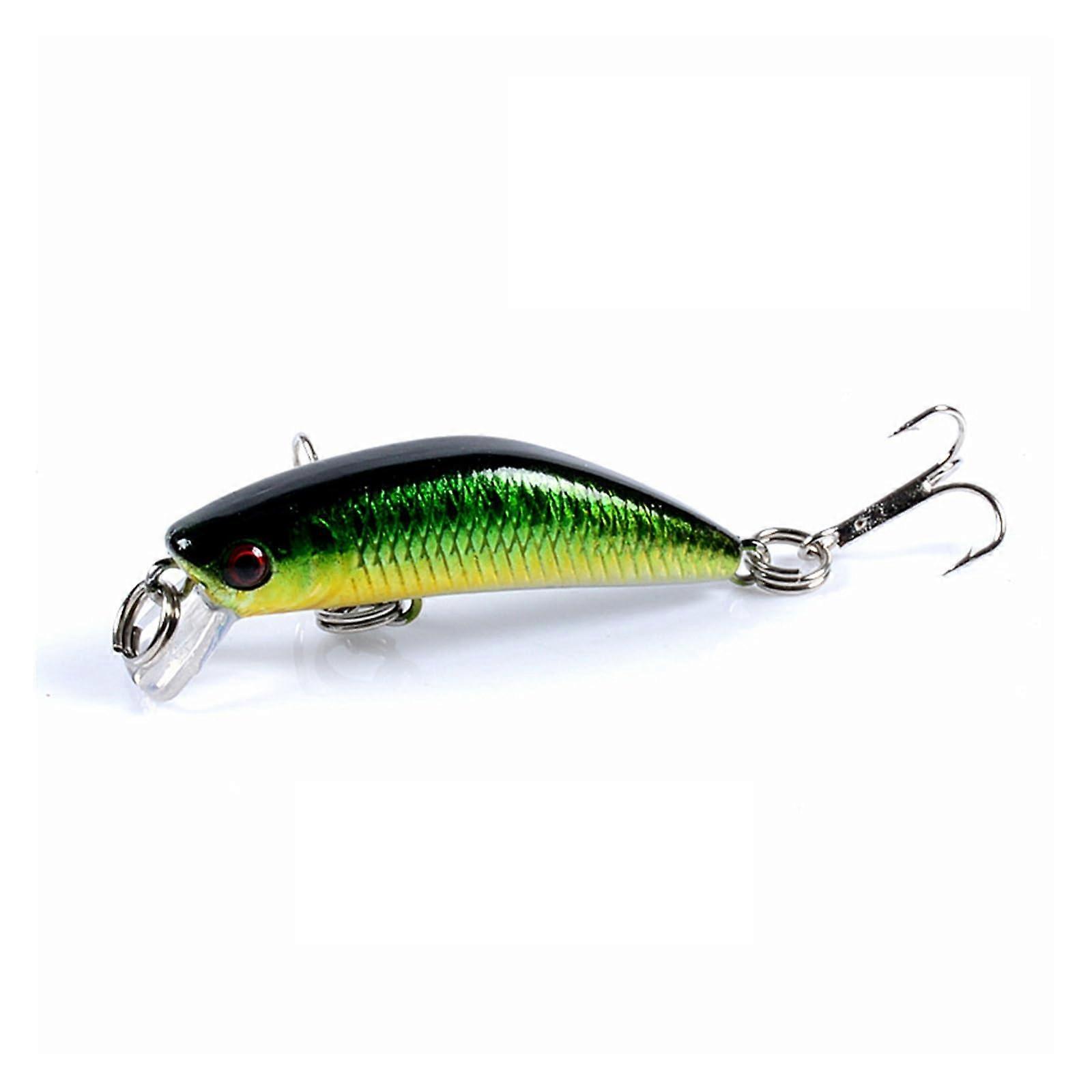 1 PIECE Floating Minnow Fishing Lure 4.5 cm 2.8 g Lifelike Plastic Wobbler Crankbaits 3D Eyes Artificial Hard Bait Carp Fishing (Size : 4)