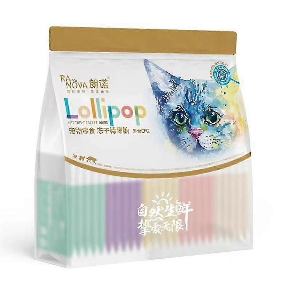 5 flavors Celery Pets Lollipop Cat Treat, Freeze Dried Lollipop Lickable Wet Cat Treats