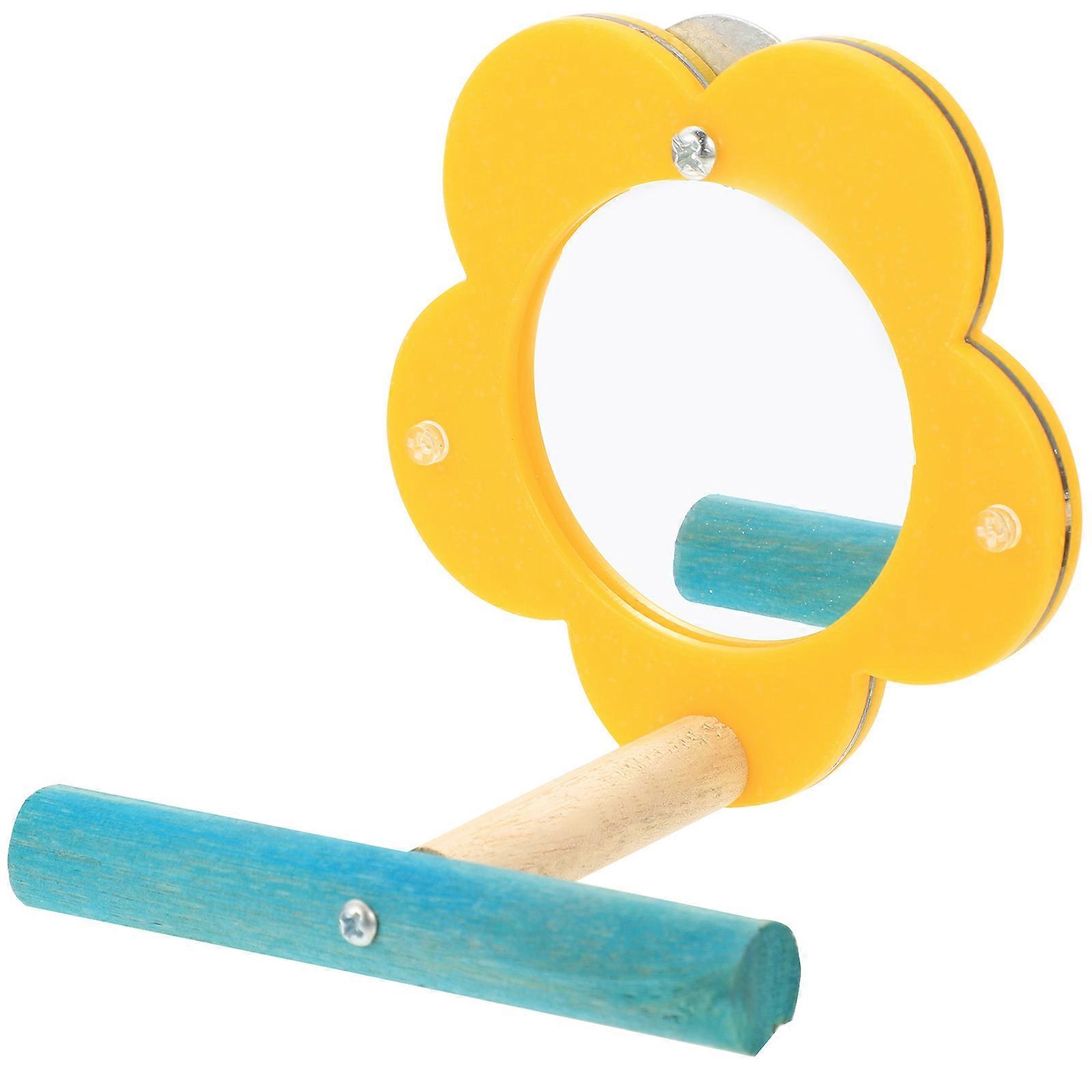Toys For Parrots Square Parrot Mirror Toy Entertainment Training Pet Use 1Pack