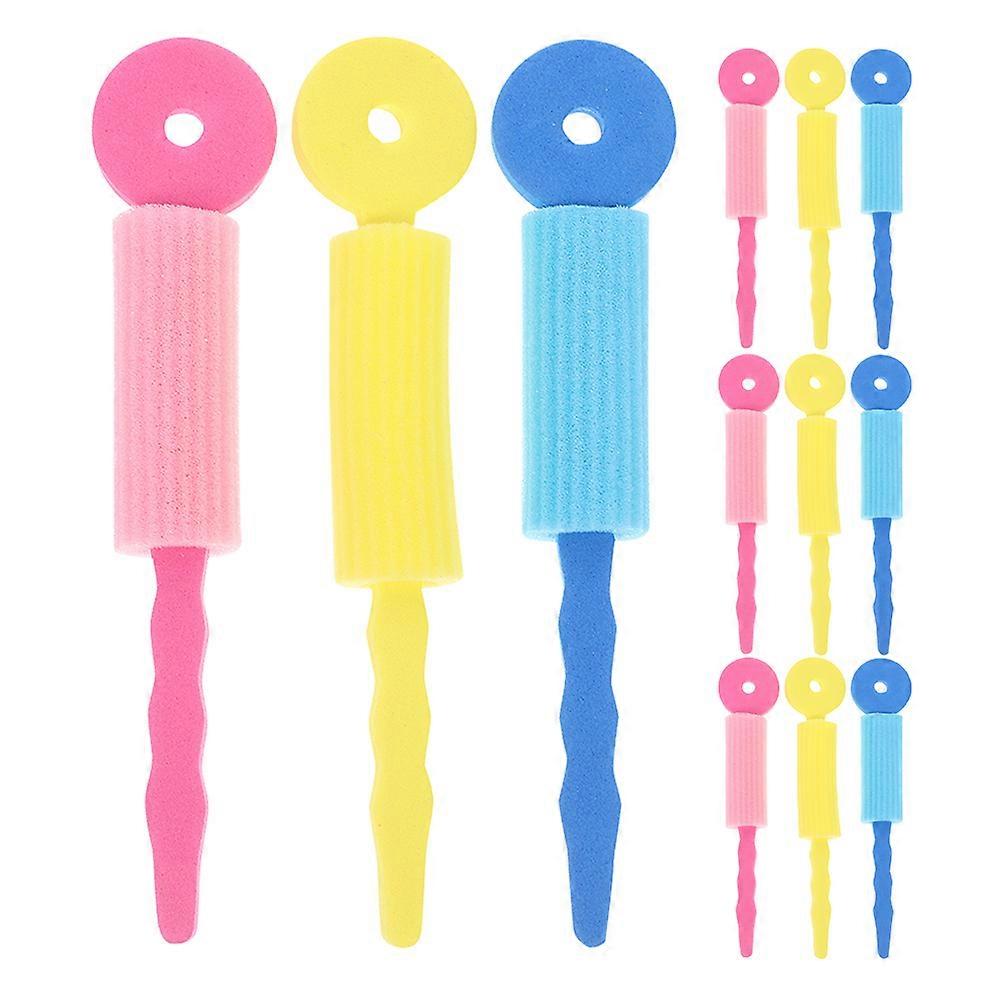 Sponge Hair Rollers For Short Hair No Heat Curling Diy Curls Assorted Color Round Shape 30Pcs