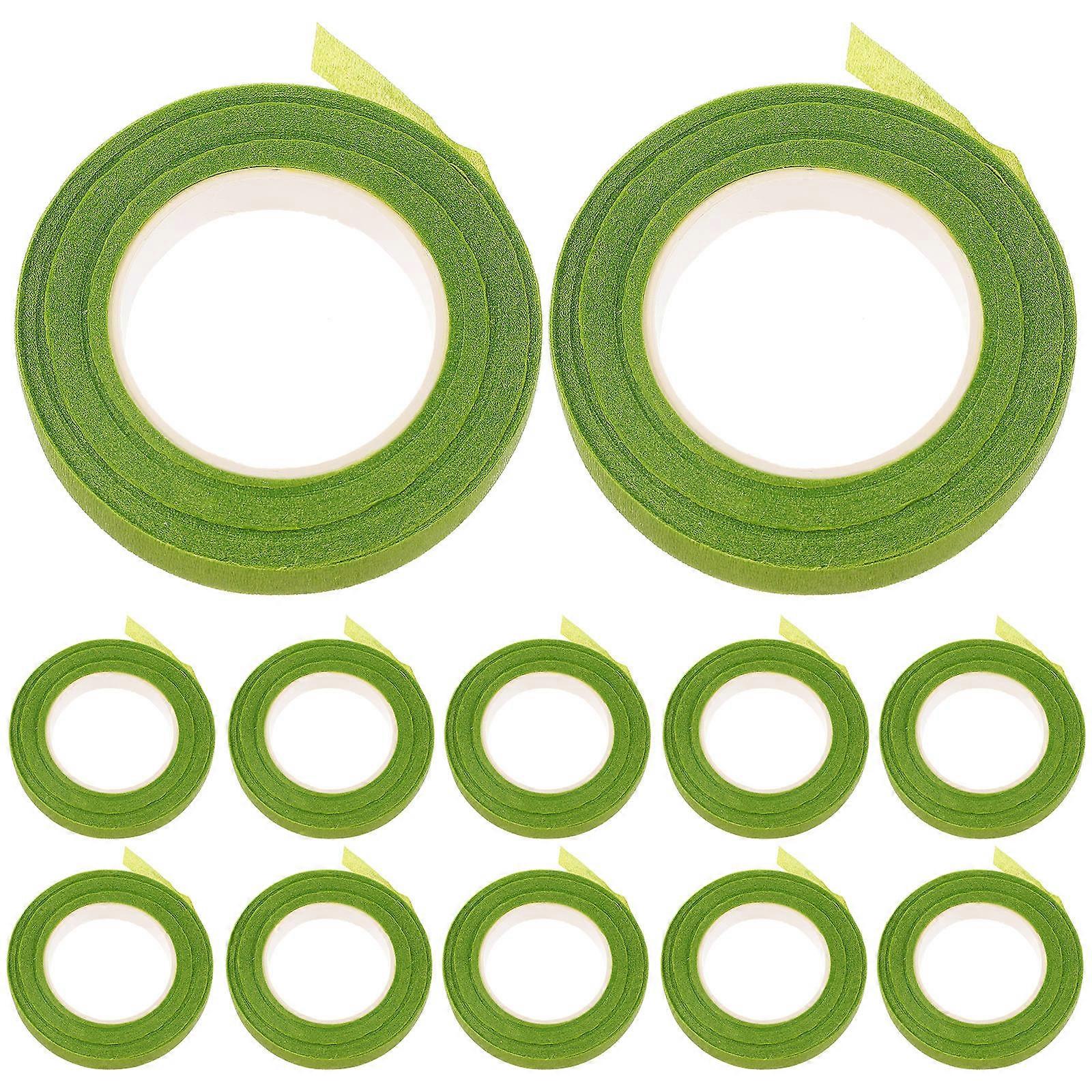 Florist Stem Tape Flower Bundling Tool Green Color 12mm x 30yd DIY Floral Arrangement 12 Rolls