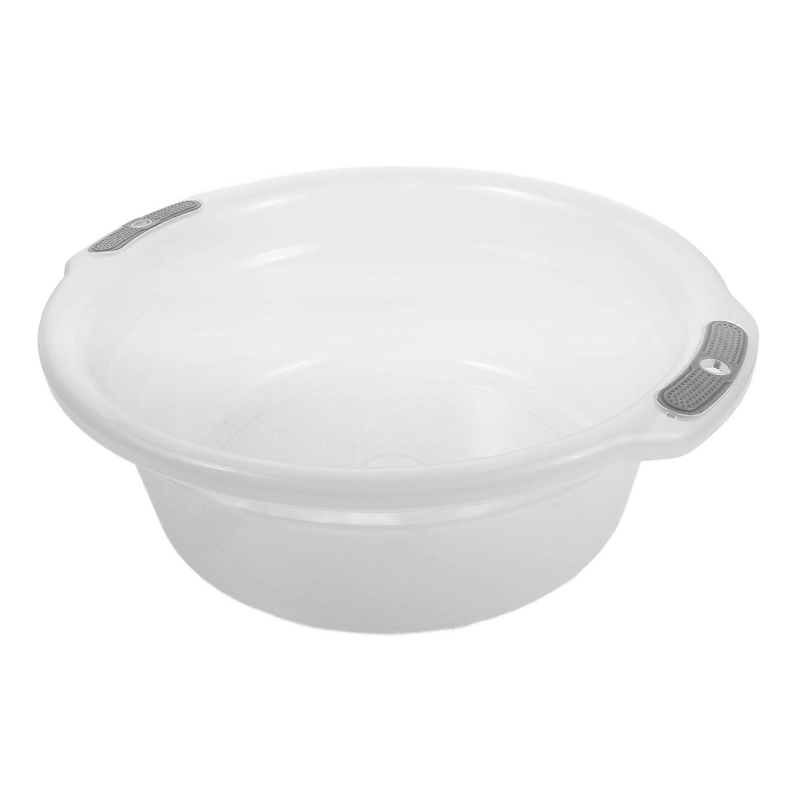Clear Plastic Wash Basin with Handles – Portable Foot Bath Tub for Hand Washing, Laundry, and Pet Bathing – Transparent Design for Easy Water