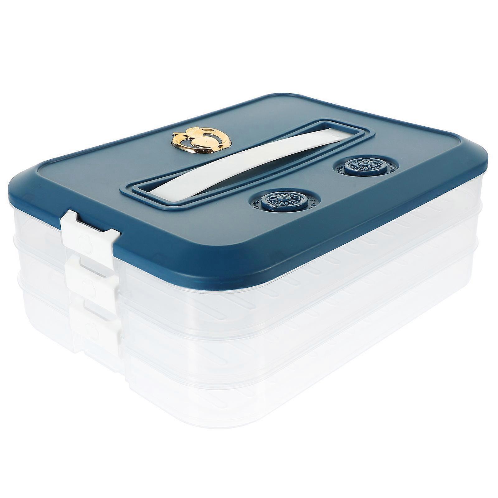 Refrigerator Storage Container Multi-layered Food Preservation Box .60X23.00X11.50CM Sealable Lid 1Pack