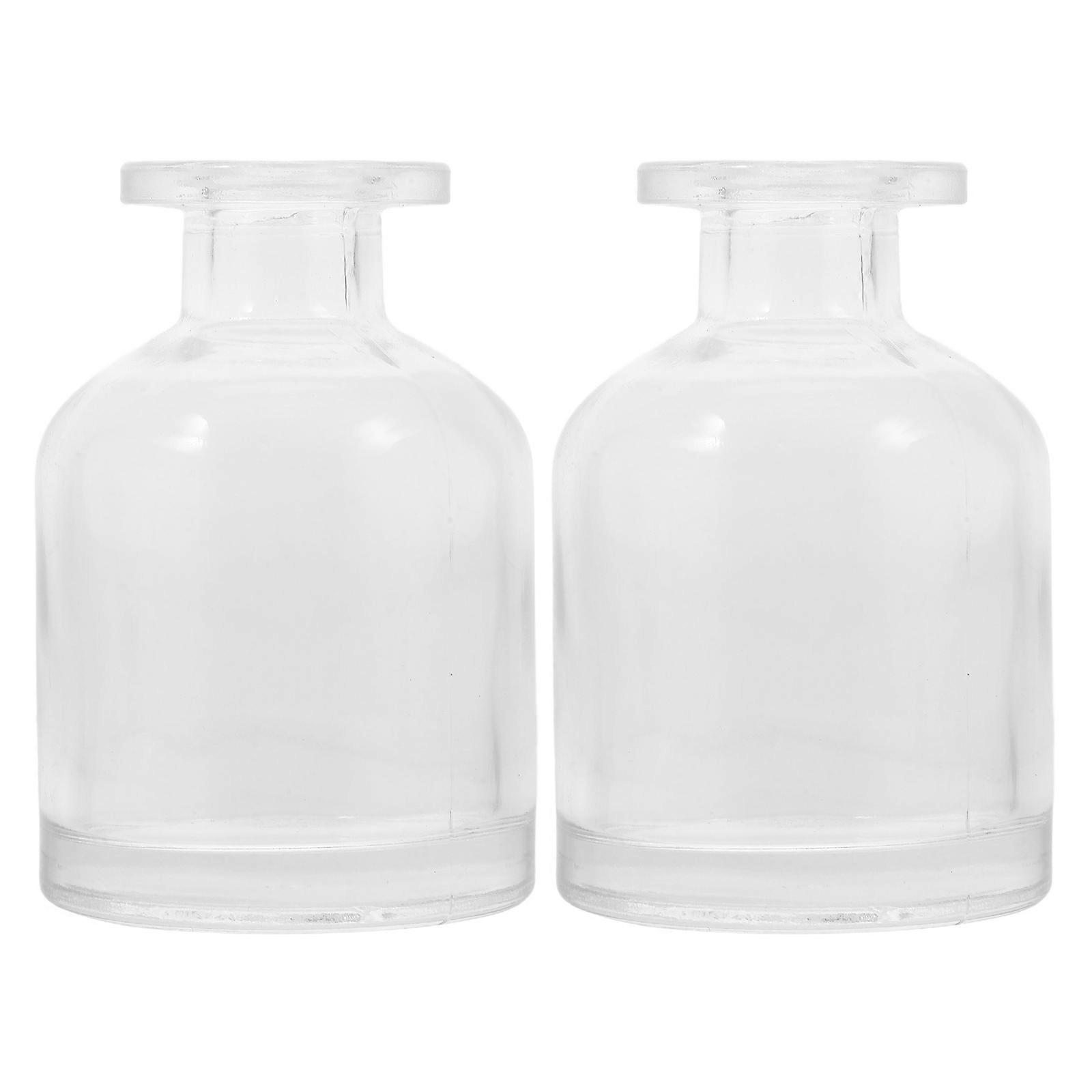 Empty Glass Diffuser Bottles Elegant Cylindrical Design for Aromatherapy, Home, Office & Hotel Use with Essential Oils & Reed Diffuser Sticks