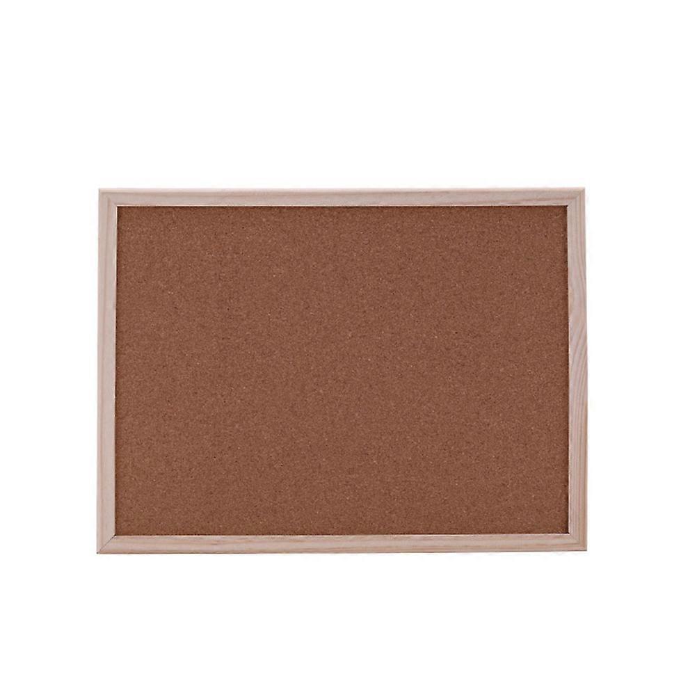 Decorative Cork Board Office Use Communication Needs Wooden Material Light Brown 40x30cm 1Pack