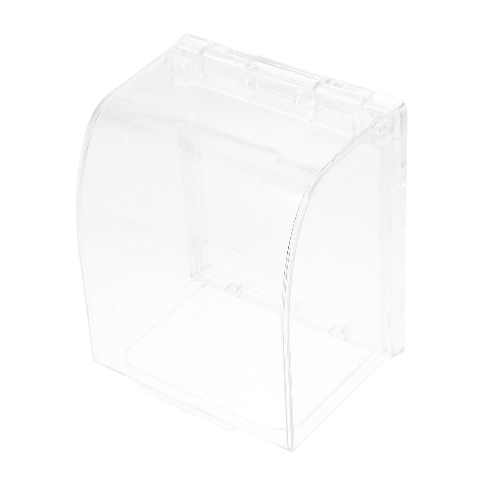 Transparent Safety Outlet Cover Box for Outdoor & Indoor Use – Humid Environment Protection for Kitchens & Bathrooms with Stylish Push Button Lid
