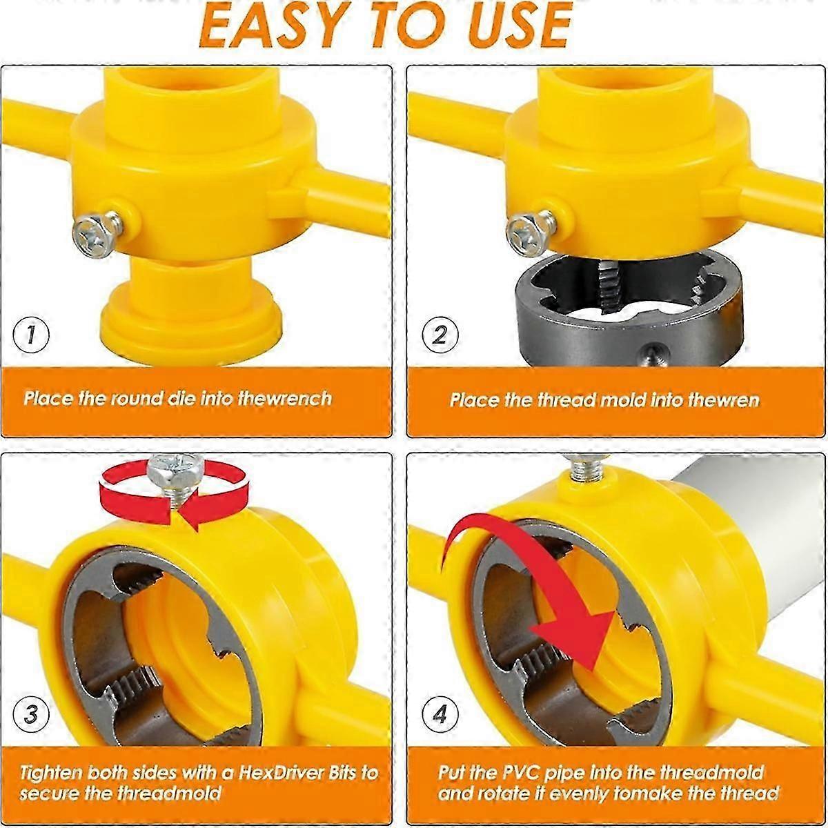 PVC Thread Maker Tool,Pipe Threader Plumbing Tool Kit