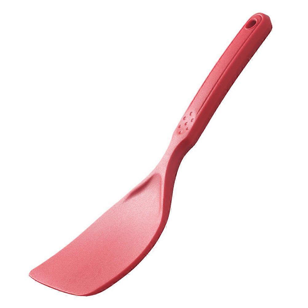 Silicone Rice Paddle Spoon Heat Resistant Non-Stick Simple-Style Home Users 24.9X7.7X2Cm Red 1Pack