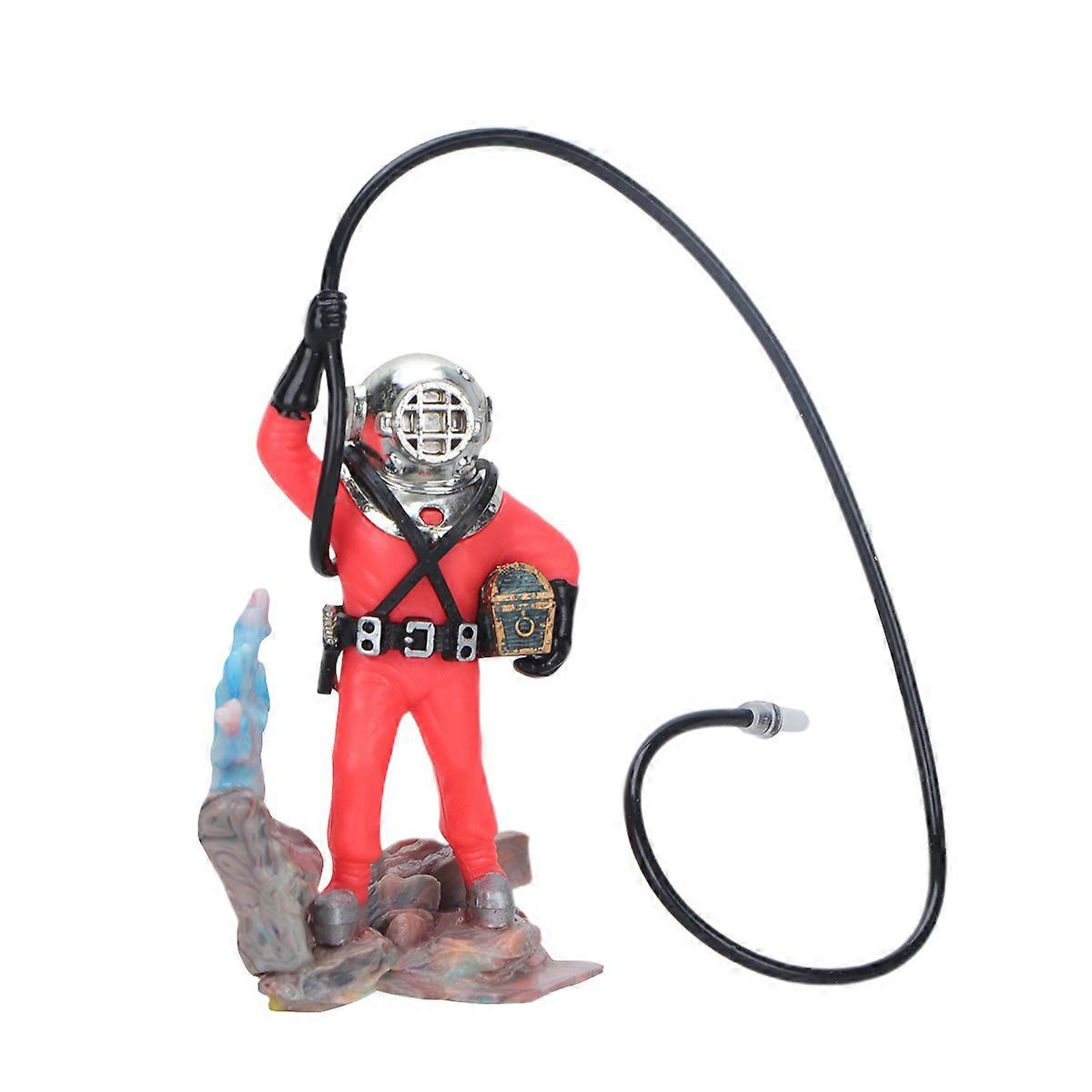 Sculpture de plongeur décorative pour aquarium