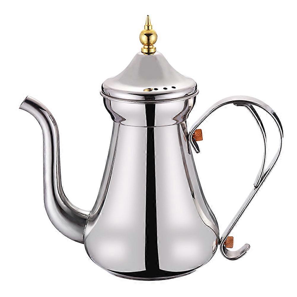 Stainless Tea Kettle Water Kettle Brewing Tea Kitchen Teapot Silver 1Set