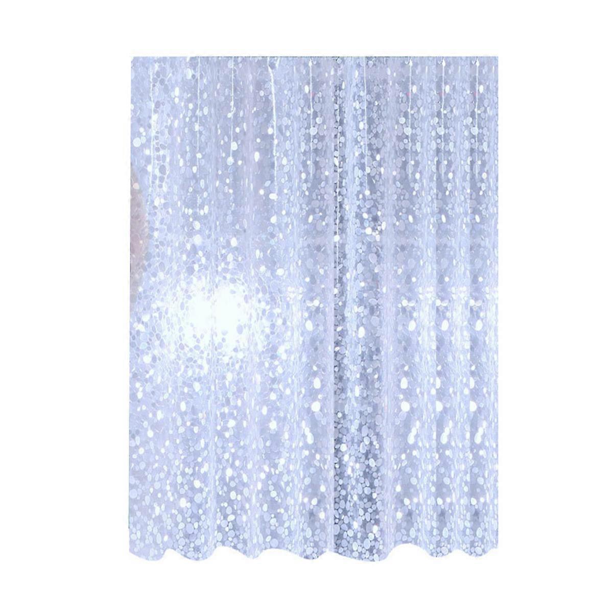 Square Shape Shower Curtain Peva Waterproof Mildew Proof Privacy Protection 180 x 180cm Transparent 1Pack