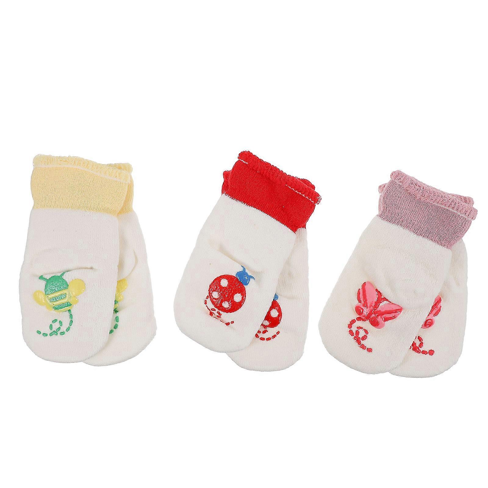 Warm Baby Socks Thick Infant Breathable Comfortable Non-Slip U-Shaped Heel 3Pairs