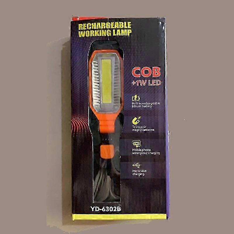 Rechargeable USB COB LED Flashlight with Flexible Magnetic Lamp for Emergency Use