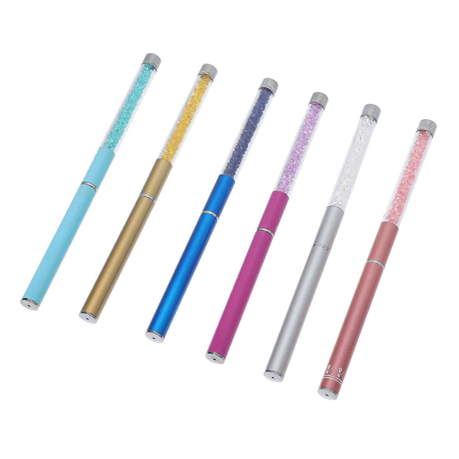 Eyelash Brush for Makeup with Screw Eyelash Eyebrow Comb Plastic Assorted Color Lightweight 6Pcs