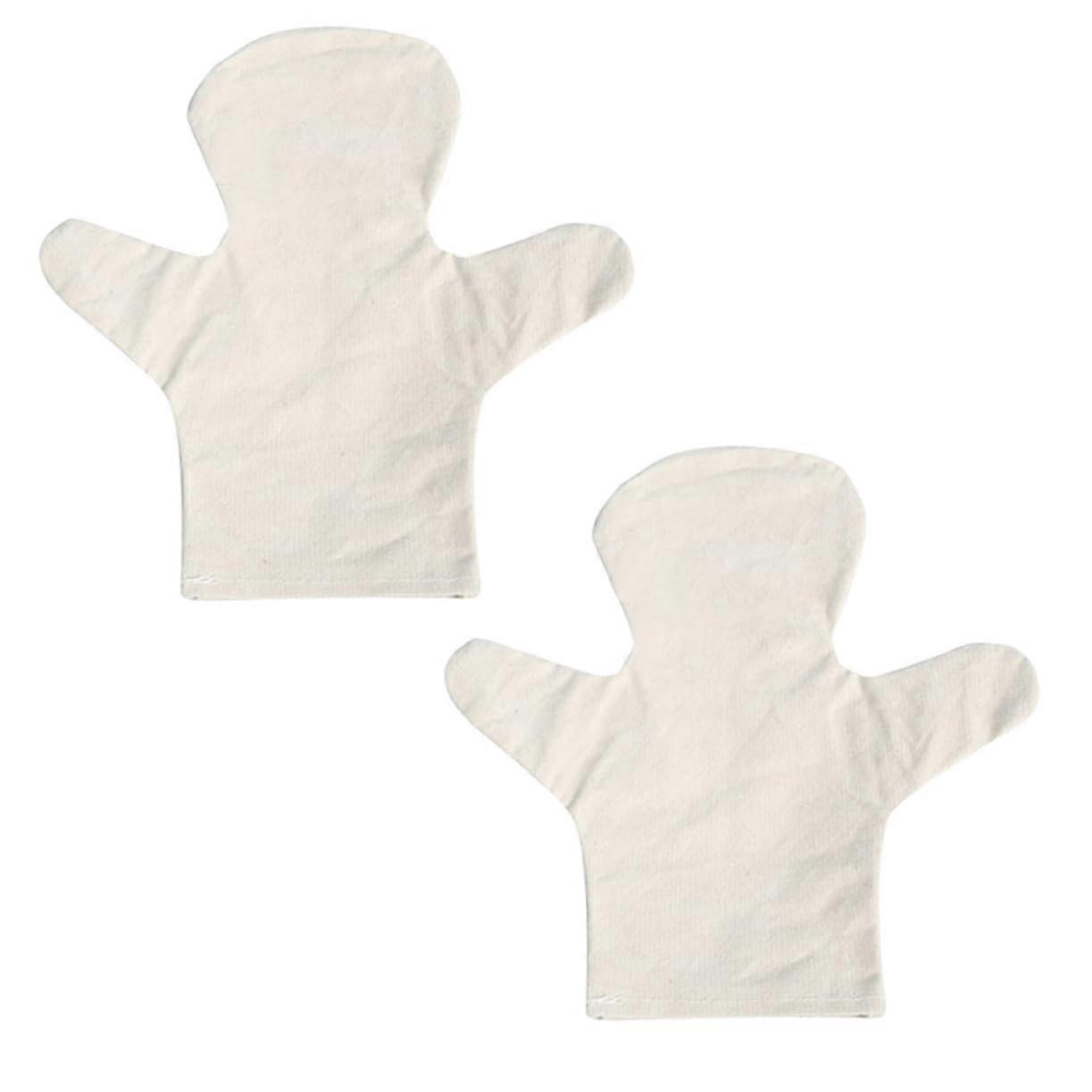 2 Pieces DIY Finger Puppets Material Pack for White Finger Puppets Creative Painting and Design Accessories for Puppet Theatre and Role Play and